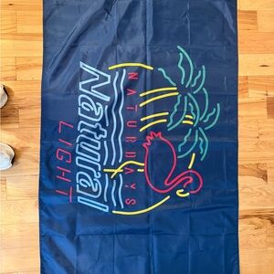Natural Light Flag with Flamingo Design